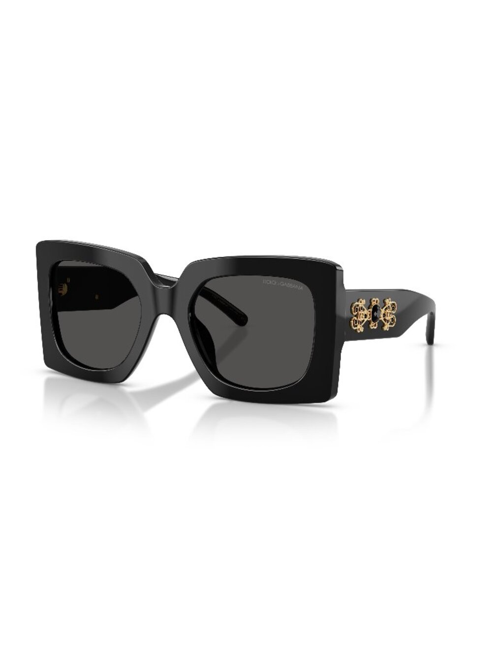 New Dolce&Gabbana Women's Sunglasses Black Grey Lens Acetate Frame Dolce & 501